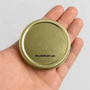 خرید درب جار پلاستیکی فلزی کانتینری با رنگ طلایی یا نقره ای