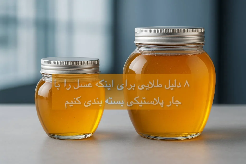 جار پلاستیکی طرح کوزه مناسب بسته بندی عسل