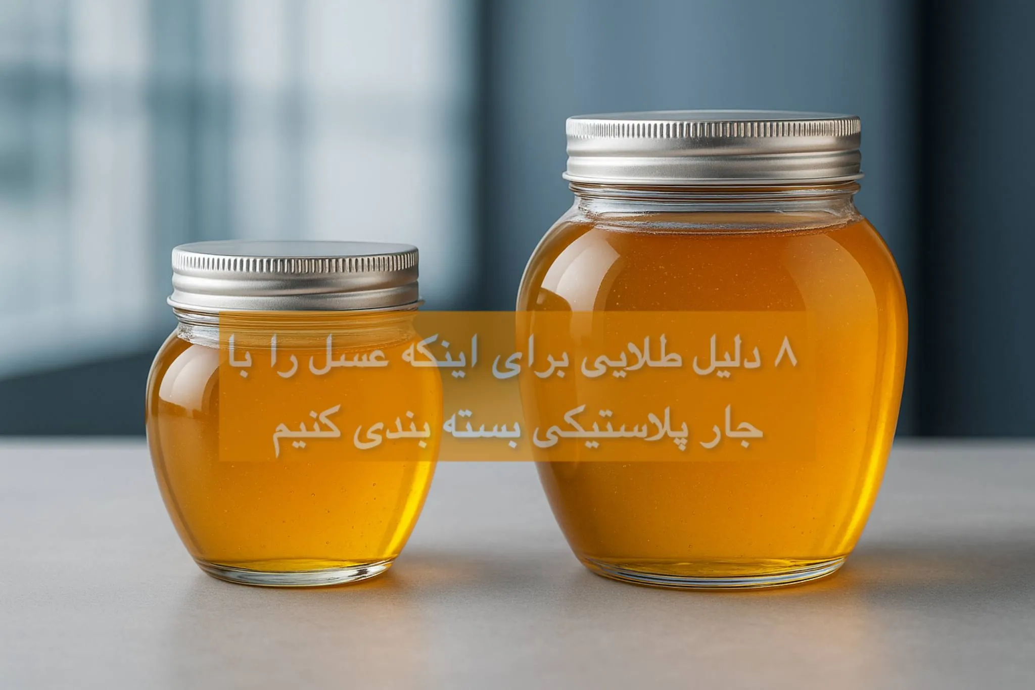 جار پلاستیکی طرح کوزه مناسب بسته بندی عسل
